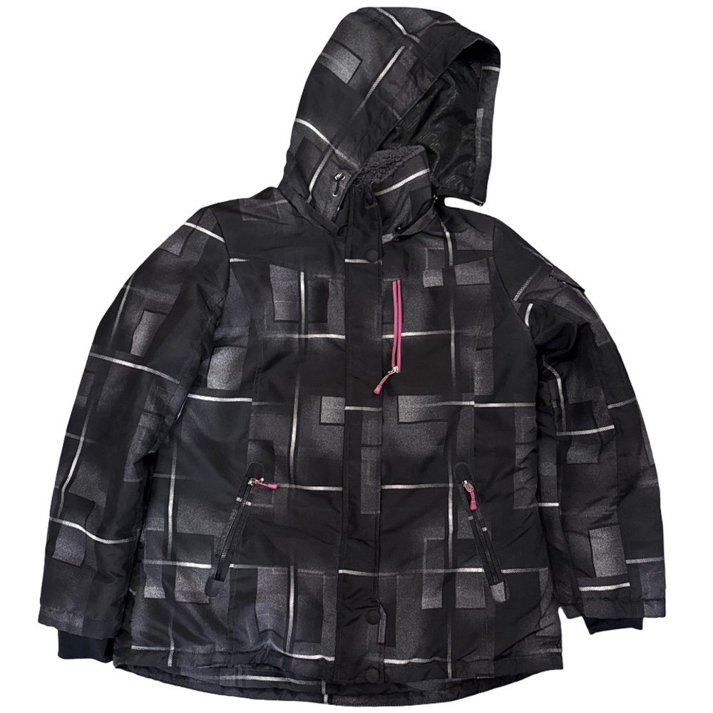 ZeroXposur Black and Gray Patterned Puffer Jacket size XL